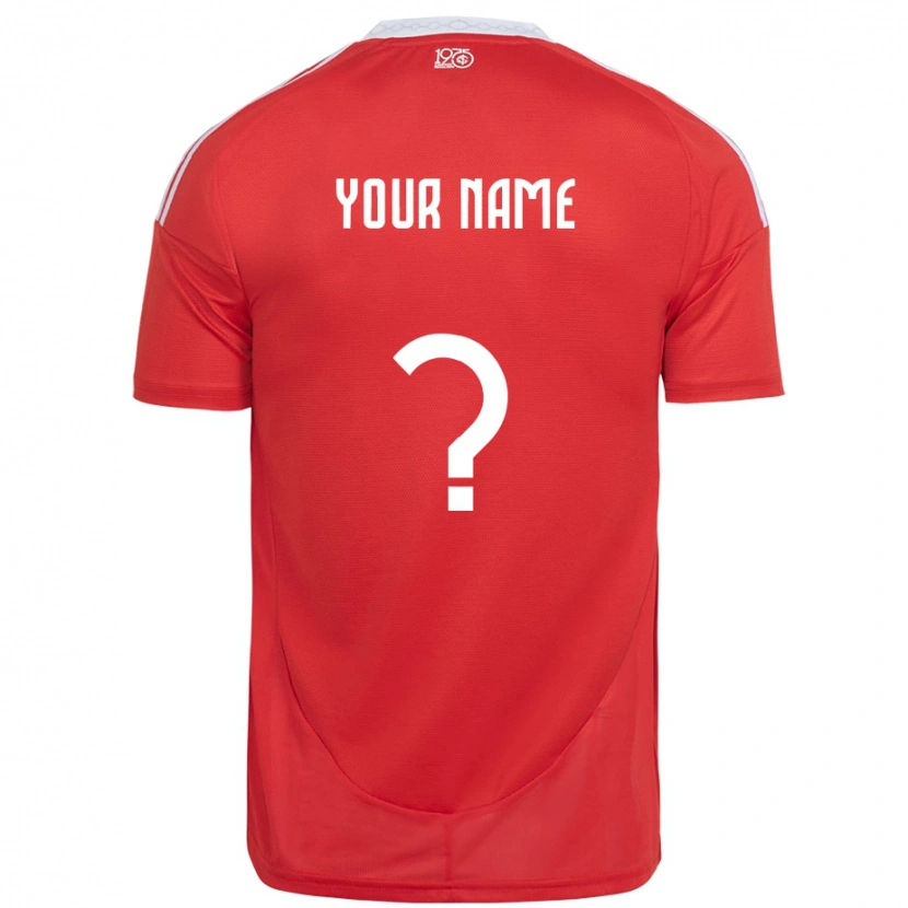Danxen Kinder Ihren Namen #0 Rot Weiß Heimtrikot Trikot 2025/26 T-Shirt