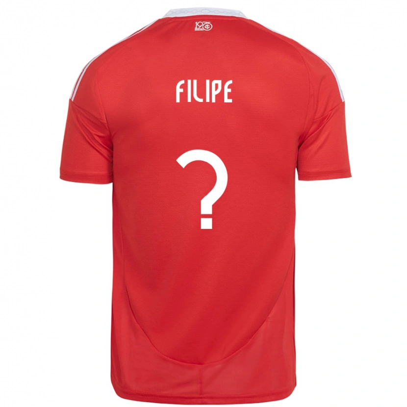 Danxen Kinder Filipe #0 Rot Weiß Heimtrikot Trikot 2025/26 T-Shirt