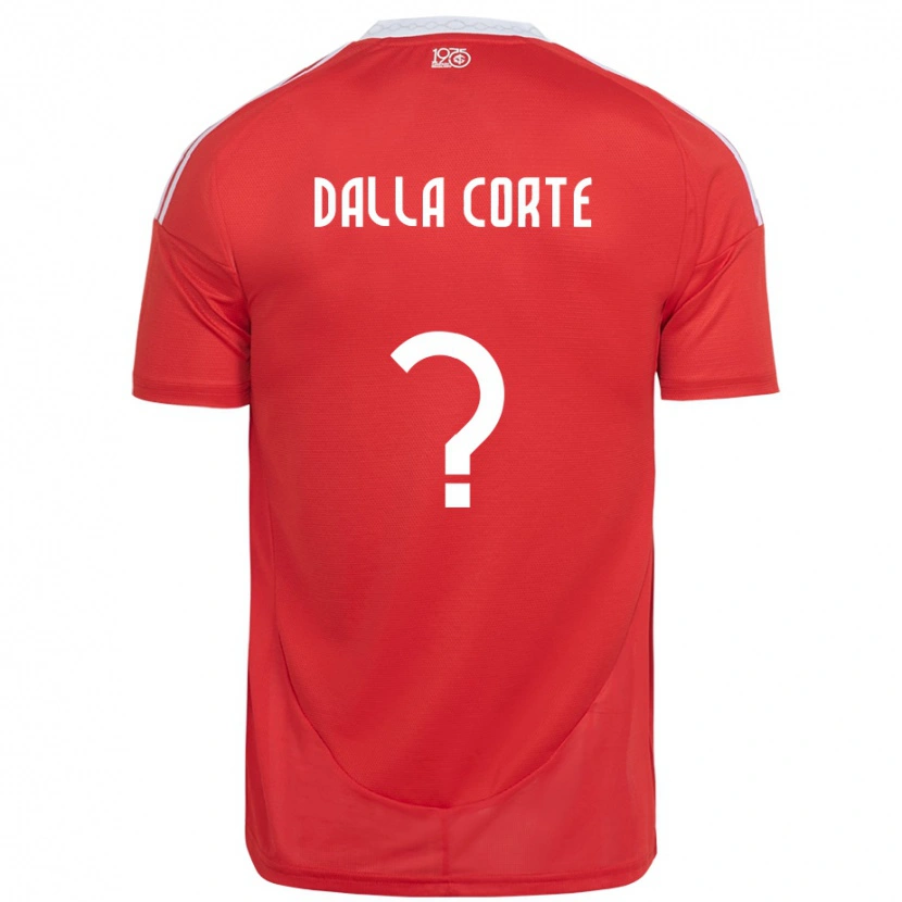 Danxen Kinder João Dalla Corte #0 Rot Weiß Heimtrikot Trikot 2025/26 T-Shirt