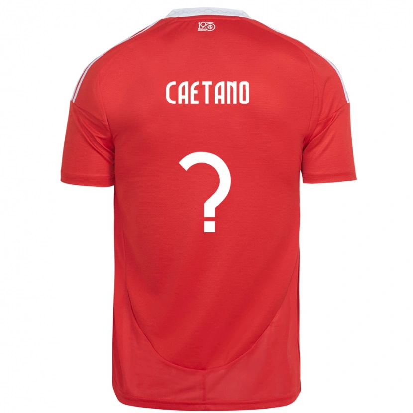 Danxen Kinder Caetano #0 Rot Weiß Heimtrikot Trikot 2025/26 T-Shirt