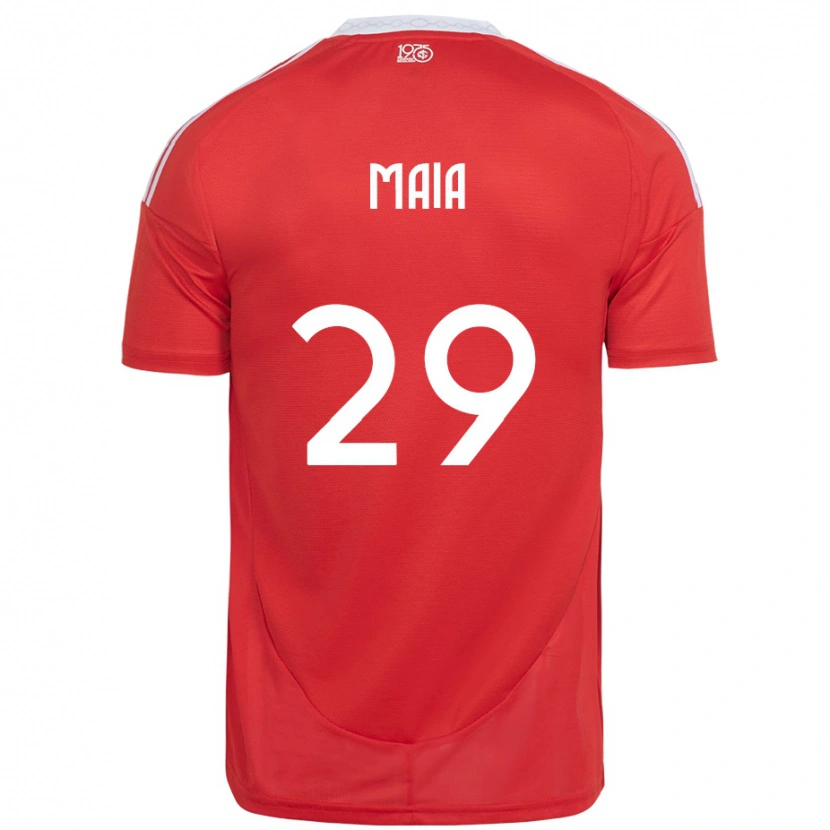 Danxen Kinder Thiago Maia #29 Rot Weiß Heimtrikot Trikot 2025/26 T-Shirt