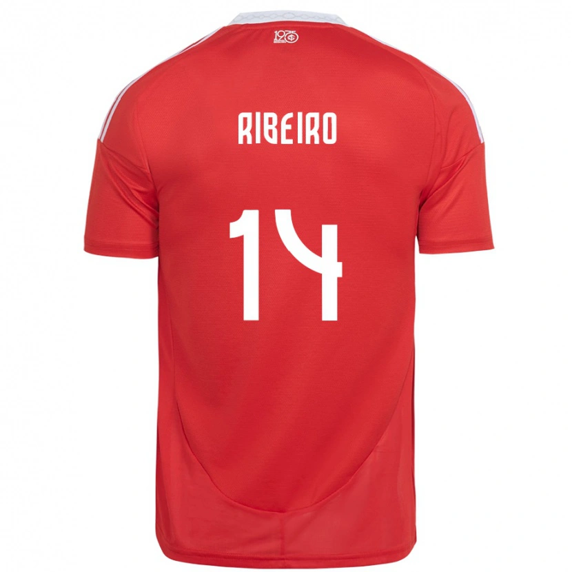 Danxen Kinder Lucas Ribeiro #14 Rot Weiß Heimtrikot Trikot 2025/26 T-Shirt