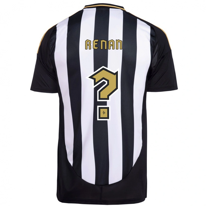 Danxen Kinder Renan Santana #0 Weiß Schwarz Heimtrikot Trikot 2025/26 T-Shirt