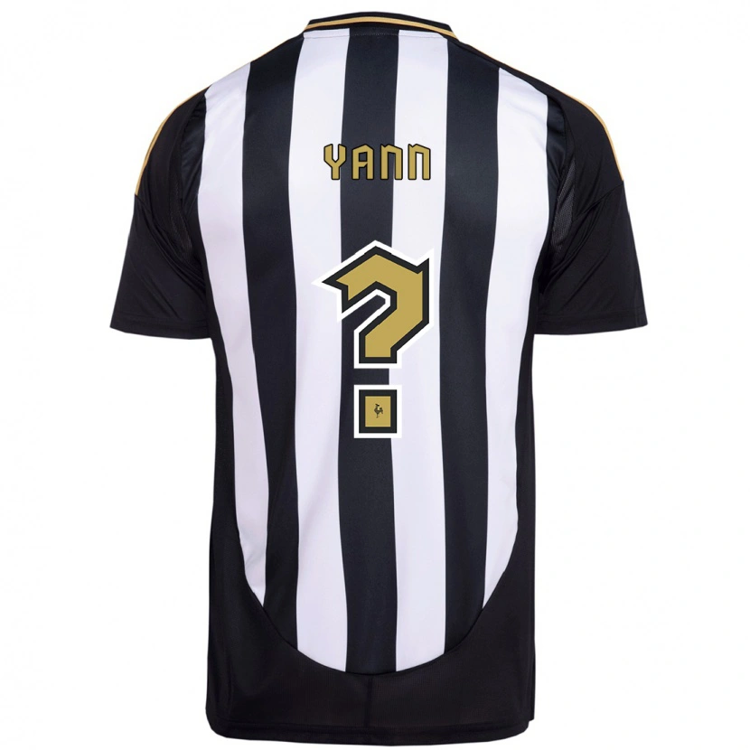 Danxen Kinder Yann Neves #0 Weiß Schwarz Heimtrikot Trikot 2025/26 T-Shirt