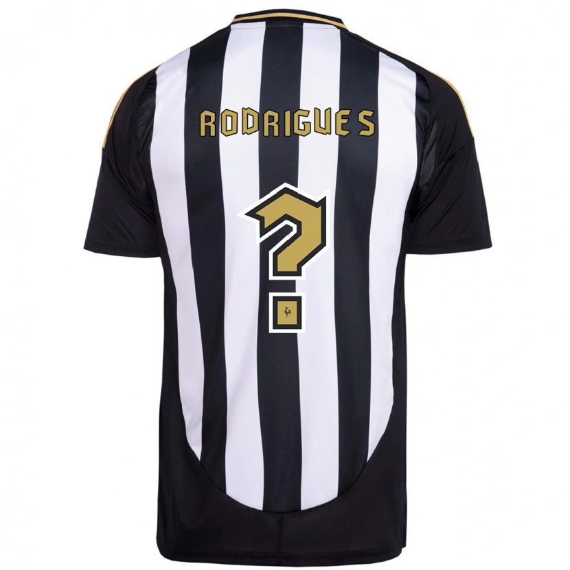Danxen Kinder Vinicius Rodrigues #0 Weiß Schwarz Heimtrikot Trikot 2025/26 T-Shirt