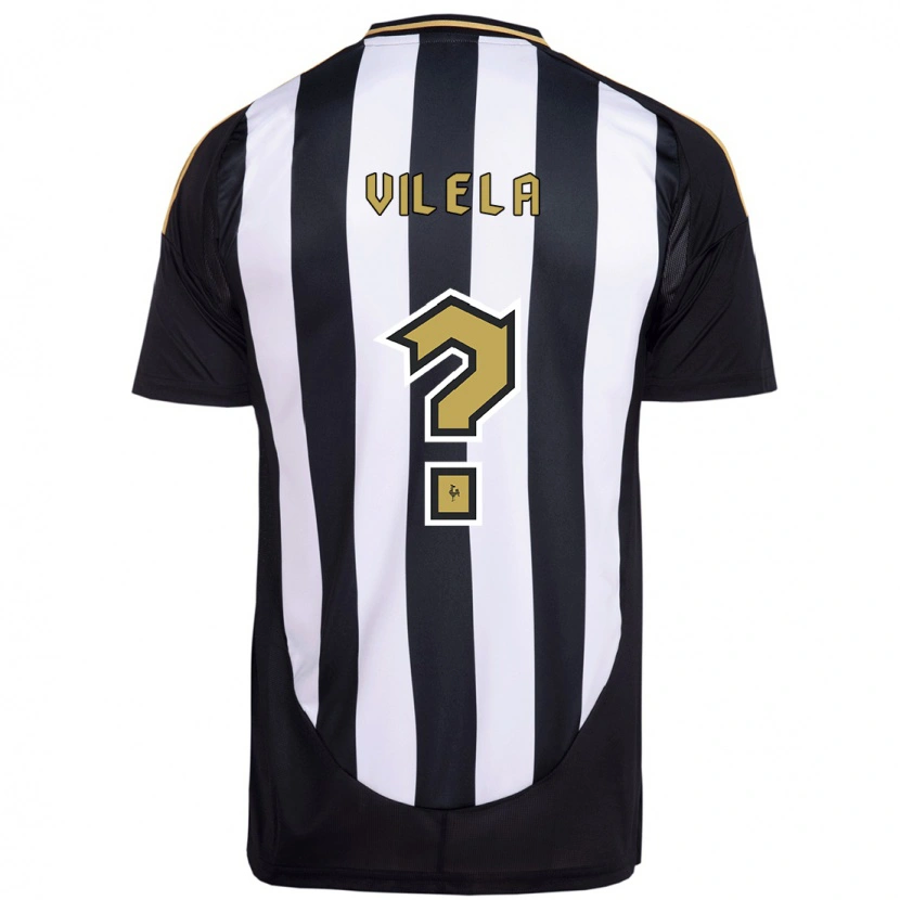 Danxen Kinder João Vilela #0 Weiß Schwarz Heimtrikot Trikot 2025/26 T-Shirt