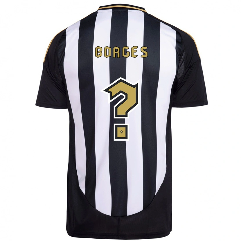 Danxen Kinder Leo Borges #0 Weiß Schwarz Heimtrikot Trikot 2025/26 T-Shirt