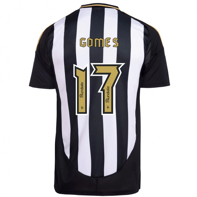Danxen Kinder Igor Gomes #17 Weiß Schwarz Heimtrikot Trikot 2025/26 T-Shirt