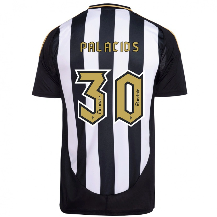 Danxen Kinder Brahian Palacios #30 Weiß Schwarz Heimtrikot Trikot 2025/26 T-Shirt