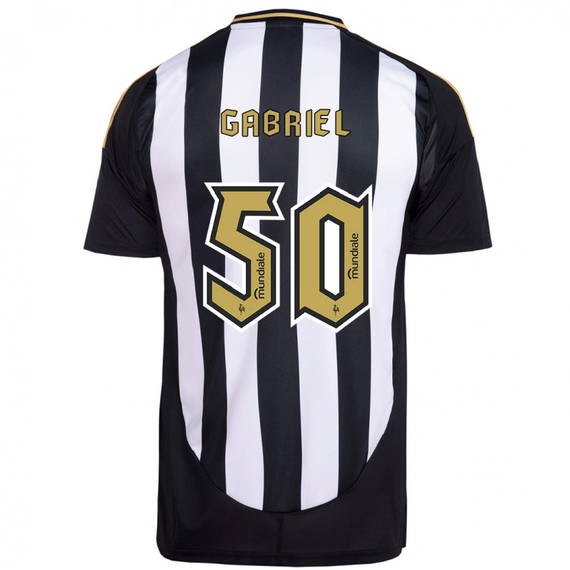 Danxen Kinder Vitor Gabriel #50 Weiß Schwarz Heimtrikot Trikot 2025/26 T-Shirt