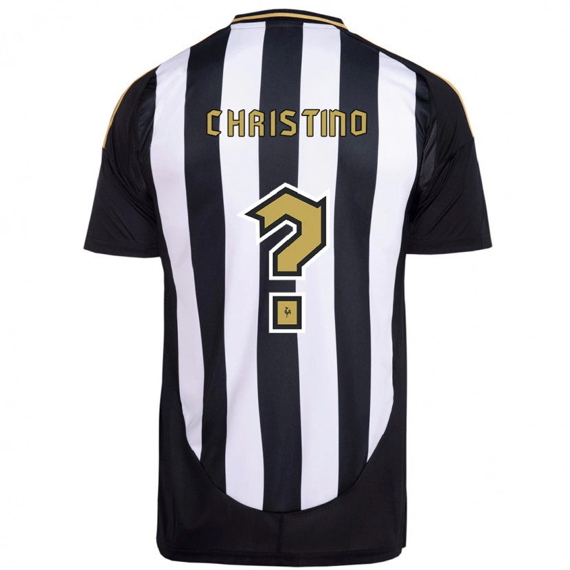 Danxen Kinder Guilherme Christino #0 Weiß Schwarz Heimtrikot Trikot 2025/26 T-Shirt