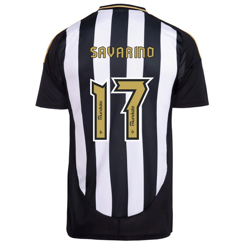 Danxen Kinder Jefferson Savarino #17 Weiß Schwarz Heimtrikot Trikot 2025/26 T-Shirt