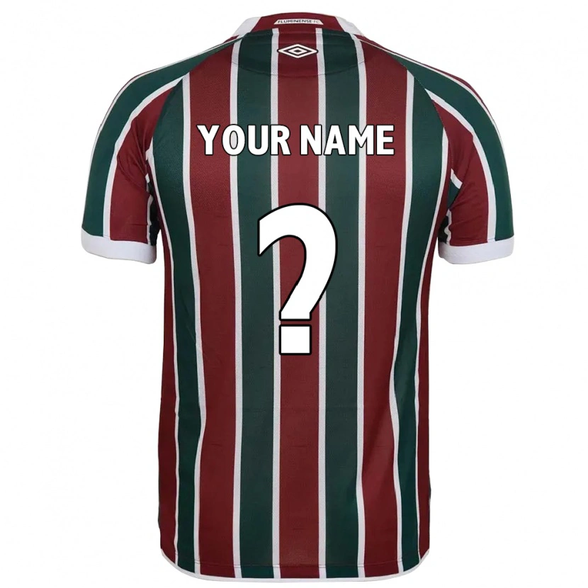 Danxen Kinder Ihren Namen #0 Grün Kastanienbraun Weiß Heimtrikot Trikot 2025/26 T-Shirt