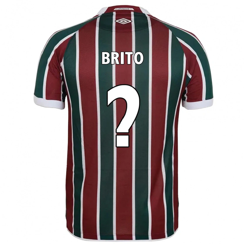 Danxen Kinder Luan Brito #0 Grün Kastanienbraun Weiß Heimtrikot Trikot 2025/26 T-Shirt