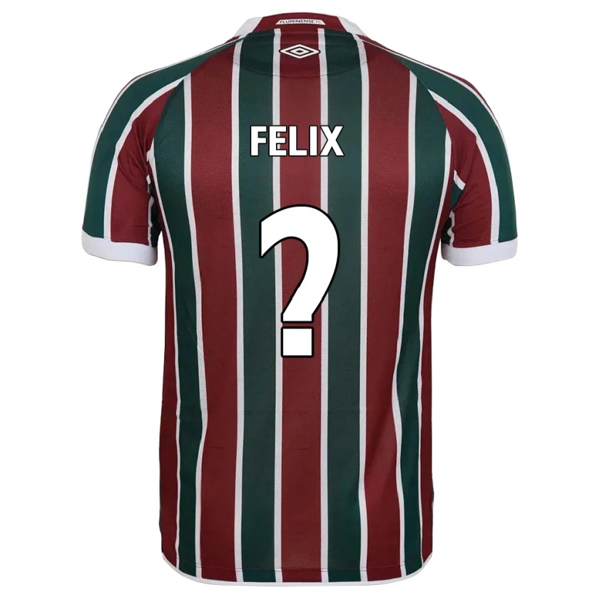 Danxen Kinder Gustavo Felix #0 Grün Kastanienbraun Weiß Heimtrikot Trikot 2025/26 T-Shirt