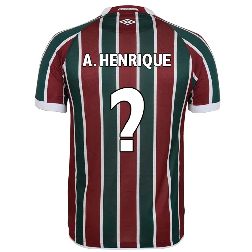 Danxen Kinder Arthur Henrique #0 Grün Kastanienbraun Weiß Heimtrikot Trikot 2025/26 T-Shirt
