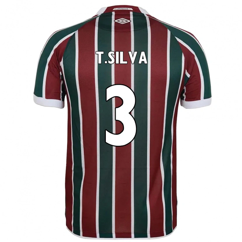 Danxen Kinder Thiago Silva #3 Grün Kastanienbraun Weiß Heimtrikot Trikot 2025/26 T-Shirt