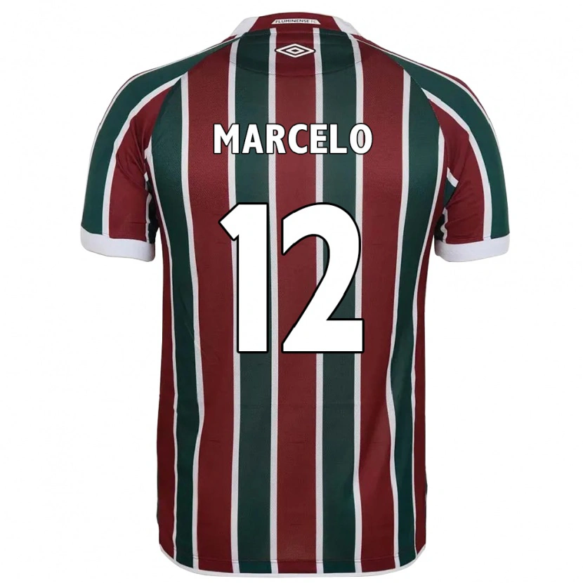 Danxen Kinder Marcelo #12 Grün Kastanienbraun Weiß Heimtrikot Trikot 2025/26 T-Shirt