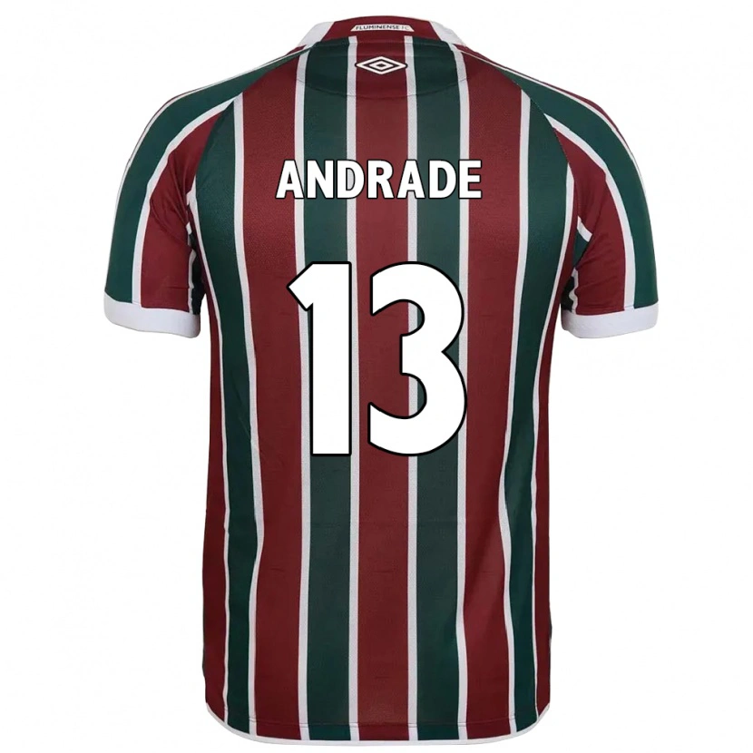 Danxen Kinder Felipe Andrade #13 Grün Kastanienbraun Weiß Heimtrikot Trikot 2025/26 T-Shirt