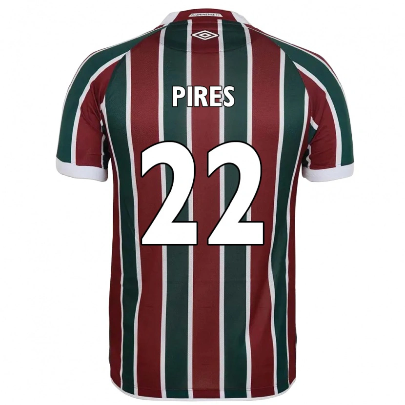 Danxen Kinder Gabriel Pires #22 Grün Kastanienbraun Weiß Heimtrikot Trikot 2025/26 T-Shirt