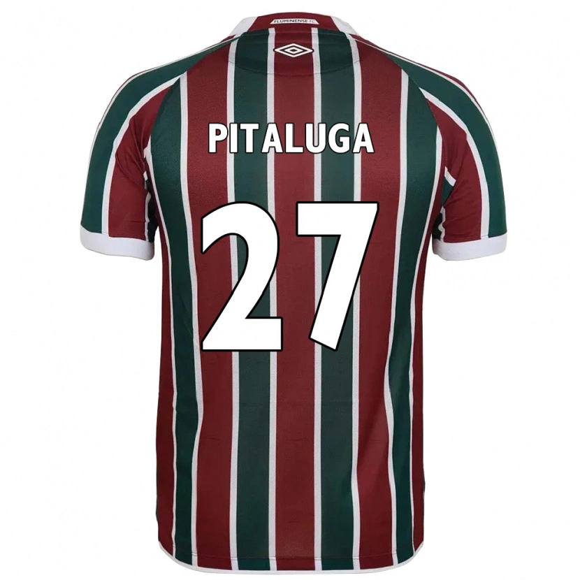 Danxen Kinder Marcelo Pitaluga #27 Grün Kastanienbraun Weiß Heimtrikot Trikot 2025/26 T-Shirt