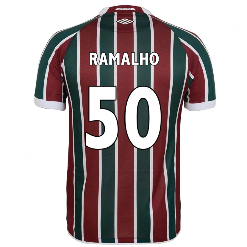 Danxen Kinder Gustavo Ramalho #50 Grün Kastanienbraun Weiß Heimtrikot Trikot 2025/26 T-Shirt