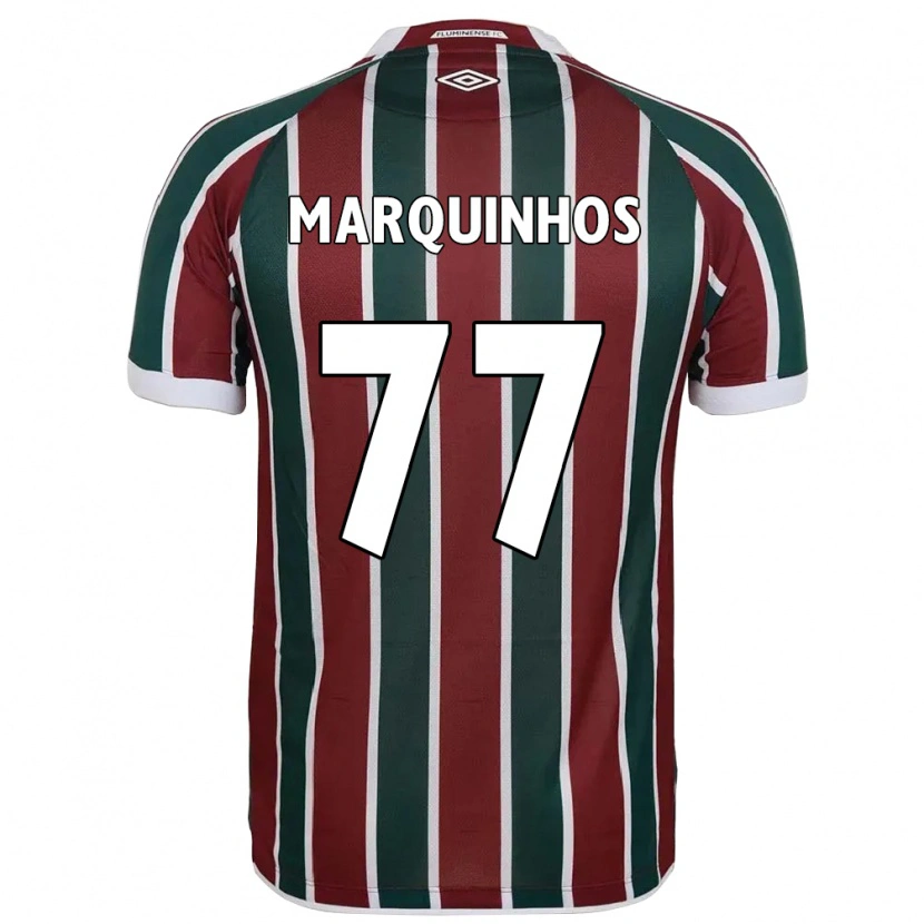 Danxen Kinder Marquinhos #77 Grün Kastanienbraun Weiß Heimtrikot Trikot 2025/26 T-Shirt