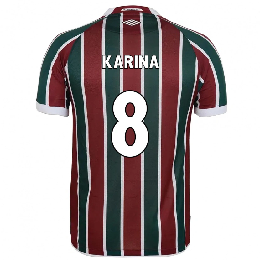 Danxen Kinder Karina #8 Grün Kastanienbraun Weiß Heimtrikot Trikot 2025/26 T-Shirt