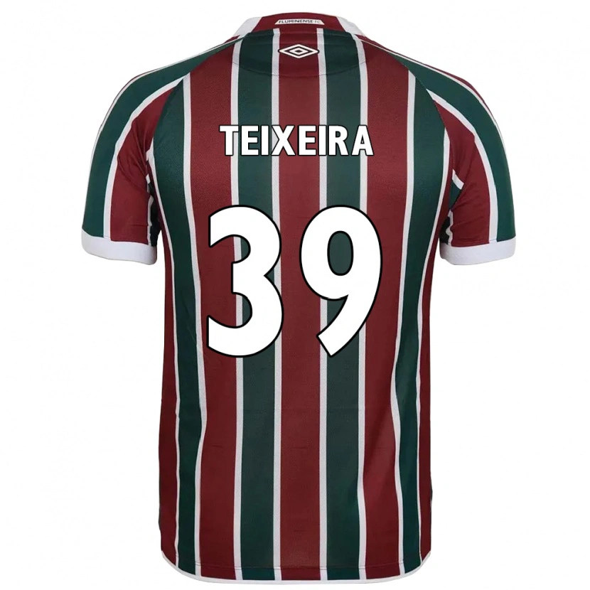Danxen Kinder Gabriel Teixeira #39 Grün Kastanienbraun Weiß Heimtrikot Trikot 2025/26 T-Shirt