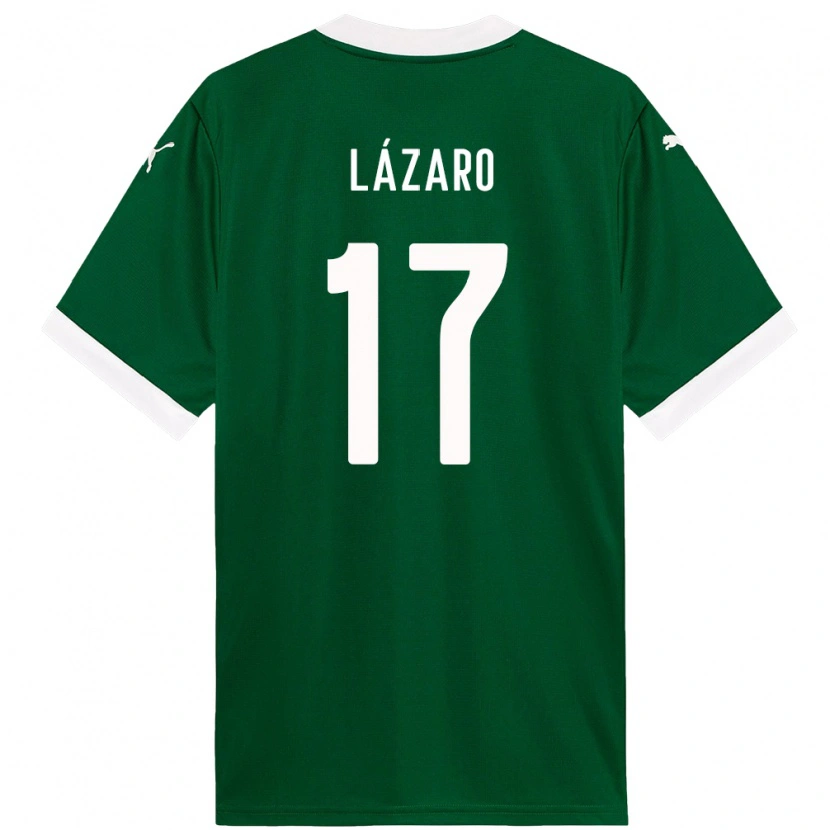 Danxen Kinder Lazaro #17 Grün Weiß Heimtrikot Trikot 2025/26 T-Shirt