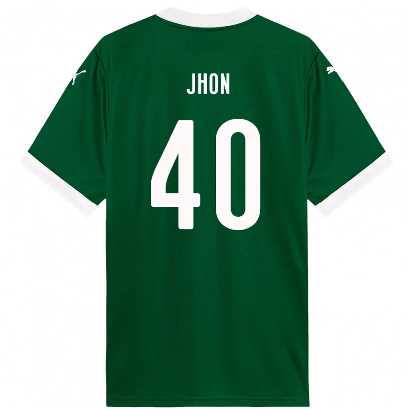 Danxen Kinder Jhon Jhon #40 Grün Weiß Heimtrikot Trikot 2025/26 T-Shirt
