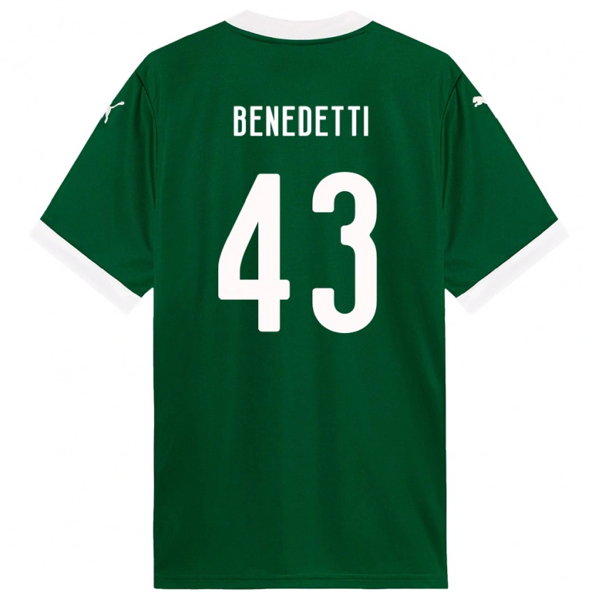 Danxen Kinder Luis Benedetti #43 Grün Weiß Heimtrikot Trikot 2025/26 T-Shirt