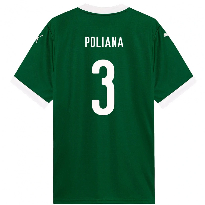 Danxen Kinder Poliana #3 Grün Weiß Heimtrikot Trikot 2025/26 T-Shirt
