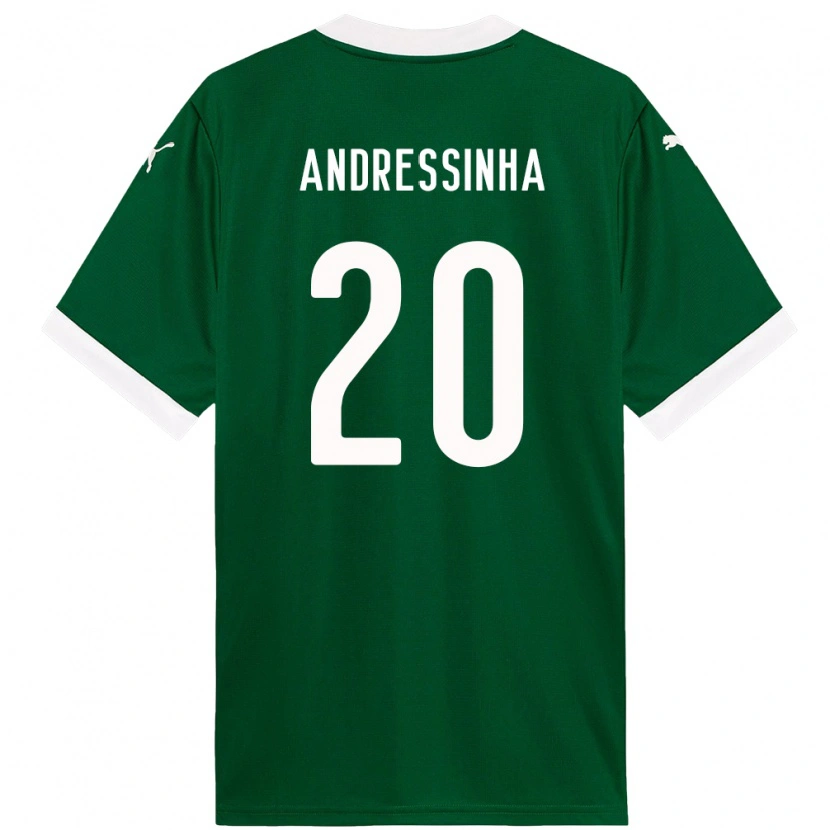 Danxen Kinder Andressinha #20 Grün Weiß Heimtrikot Trikot 2025/26 T-Shirt