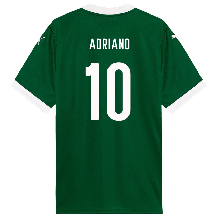 Danxen Kinder Luiz Adriano #10 Grün Weiß Heimtrikot Trikot 2025/26 T-Shirt