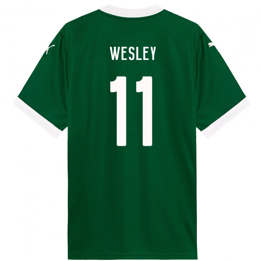 Danxen Kinder Wesley #11 Grün Weiß Heimtrikot Trikot 2025/26 T-Shirt