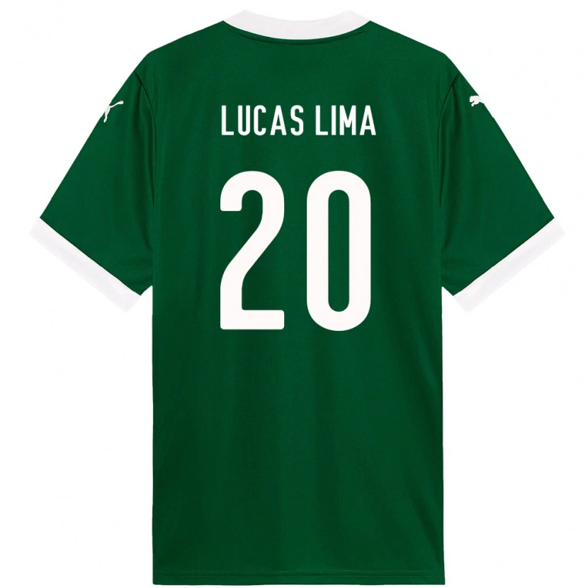 Danxen Kinder Lucas Lima #20 Grün Weiß Heimtrikot Trikot 2025/26 T-Shirt