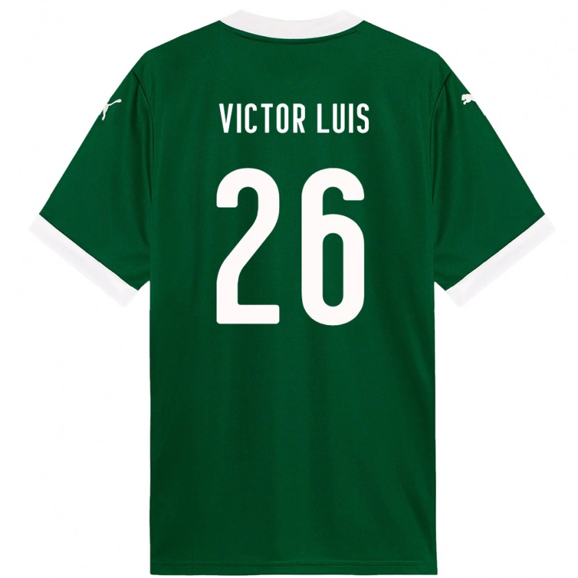 Danxen Kinder Victor Luis #26 Grün Weiß Heimtrikot Trikot 2025/26 T-Shirt