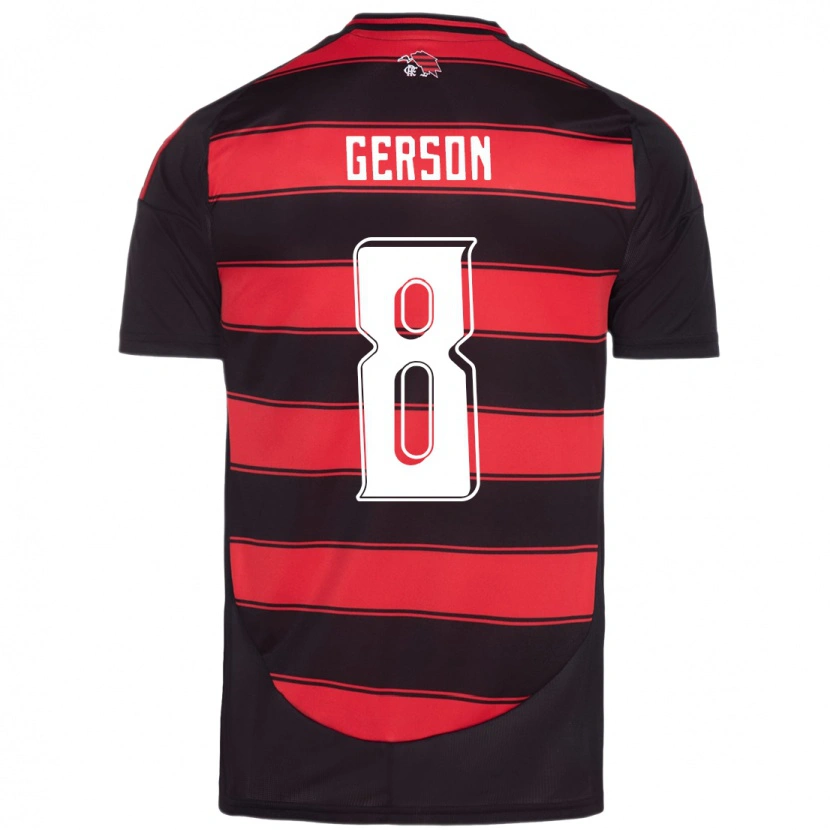 Danxen Kinder Gerson #8 Rot Schwarz Heimtrikot Trikot 2025/26 T-Shirt