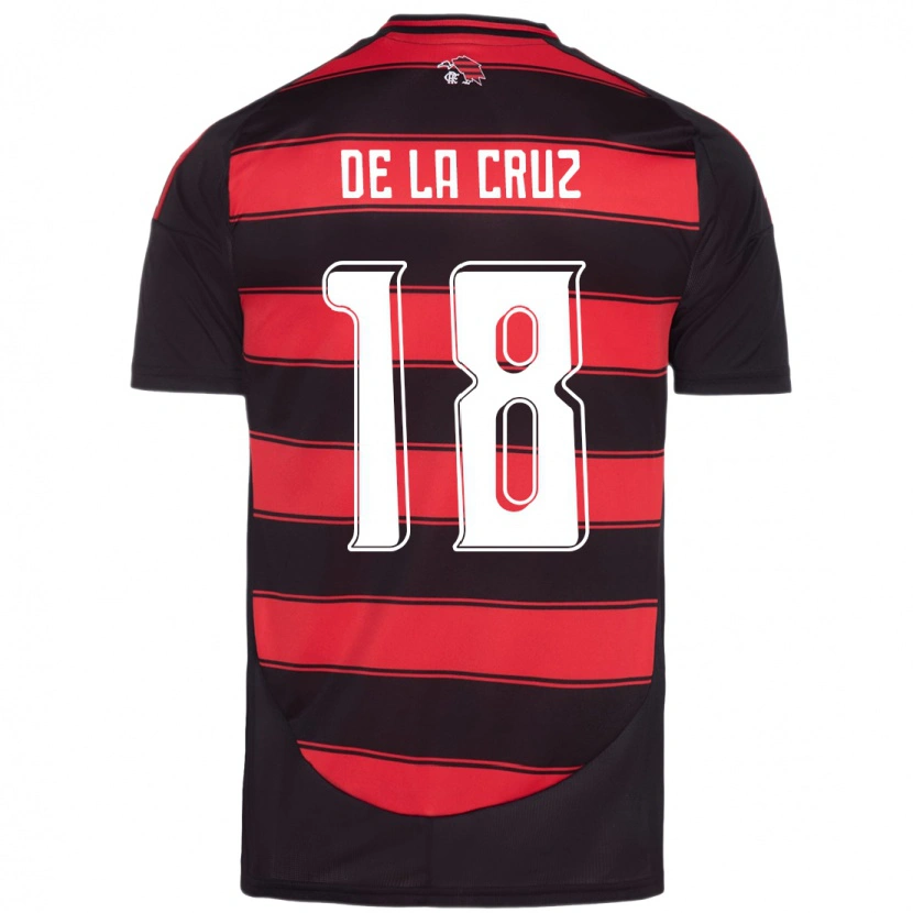 Danxen Kinder Nicolás De La Cruz #18 Rot Schwarz Heimtrikot Trikot 2025/26 T-Shirt