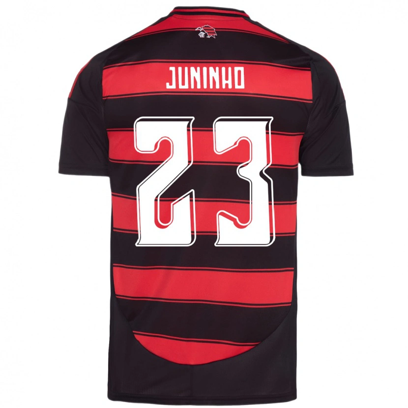 Danxen Kinder Juninho #23 Rot Schwarz Heimtrikot Trikot 2025/26 T-Shirt