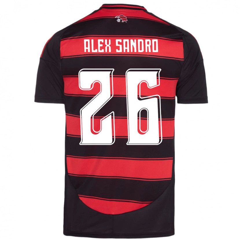 Danxen Kinder Alex Sandro #26 Rot Schwarz Heimtrikot Trikot 2025/26 T-Shirt