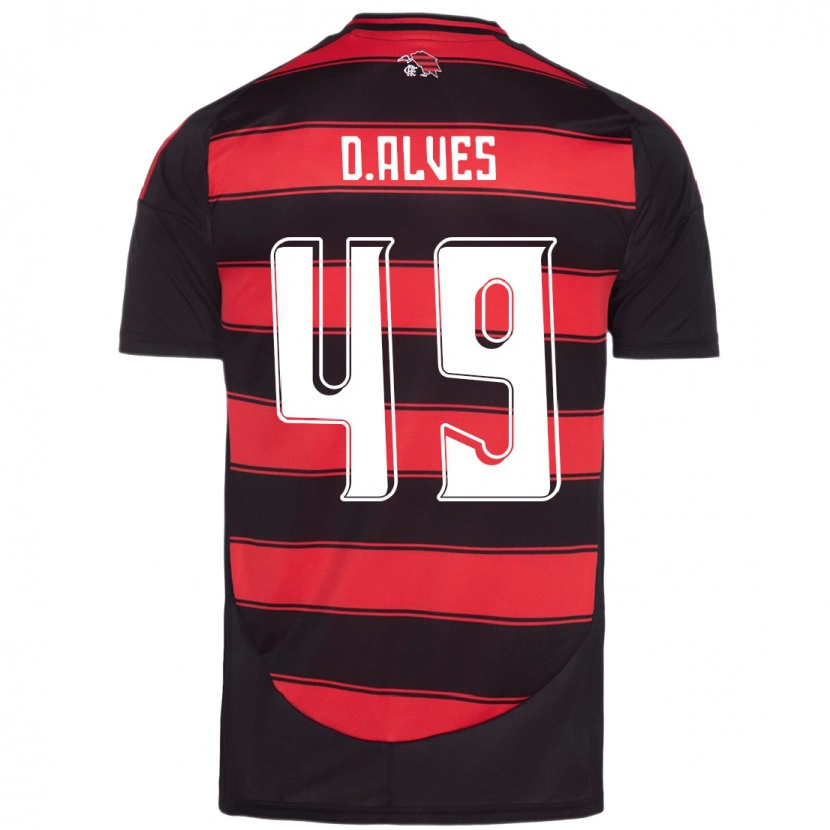 Danxen Kinder Dyogo Alves #49 Rot Schwarz Heimtrikot Trikot 2025/26 T-Shirt