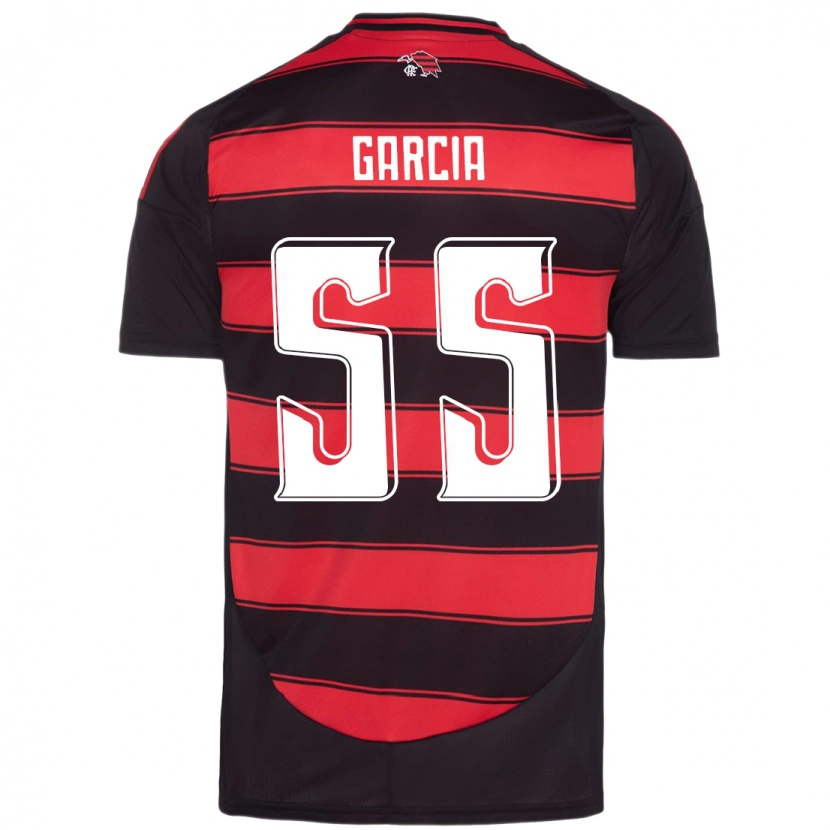 Danxen Kinder Caio Garcia #55 Rot Schwarz Heimtrikot Trikot 2025/26 T-Shirt
