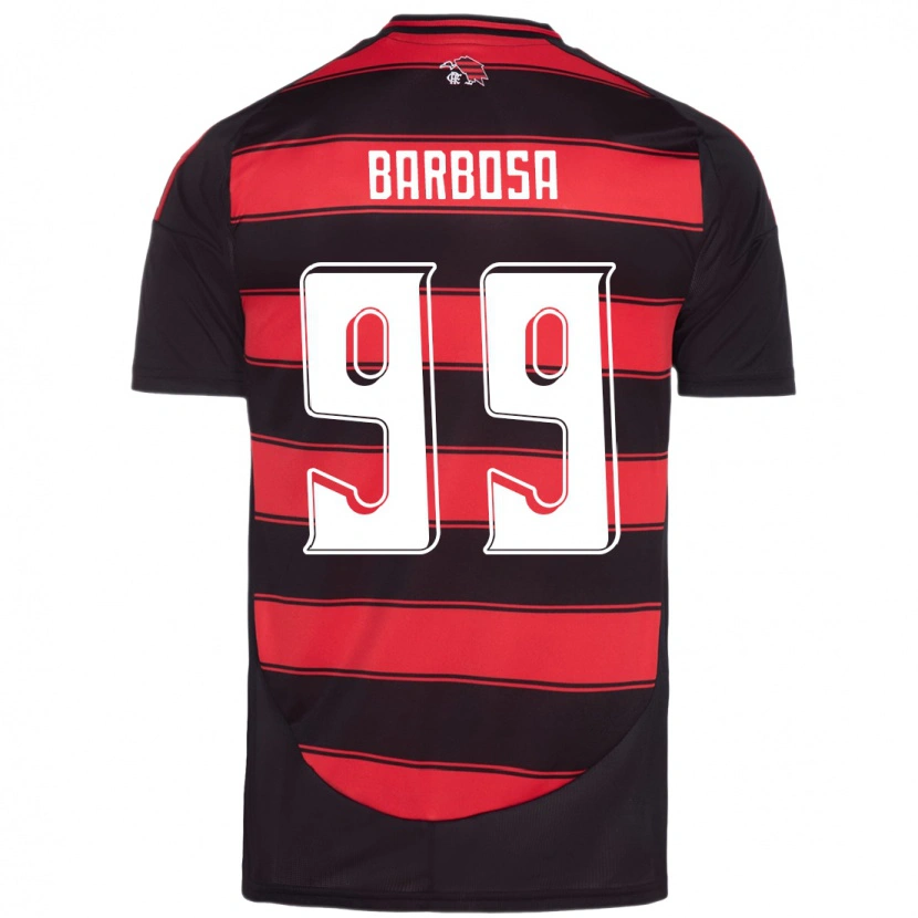 Danxen Kinder Gabriel Barbosa #99 Rot Schwarz Heimtrikot Trikot 2025/26 T-Shirt