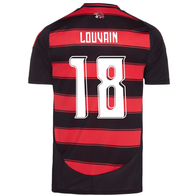 Danxen Kinder Gaby Louvain #18 Rot Schwarz Heimtrikot Trikot 2025/26 T-Shirt