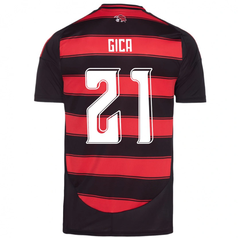 Danxen Kinder Gica #21 Rot Schwarz Heimtrikot Trikot 2025/26 T-Shirt