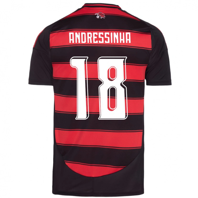 Danxen Kinder Andressinha #18 Rot Schwarz Heimtrikot Trikot 2025/26 T-Shirt