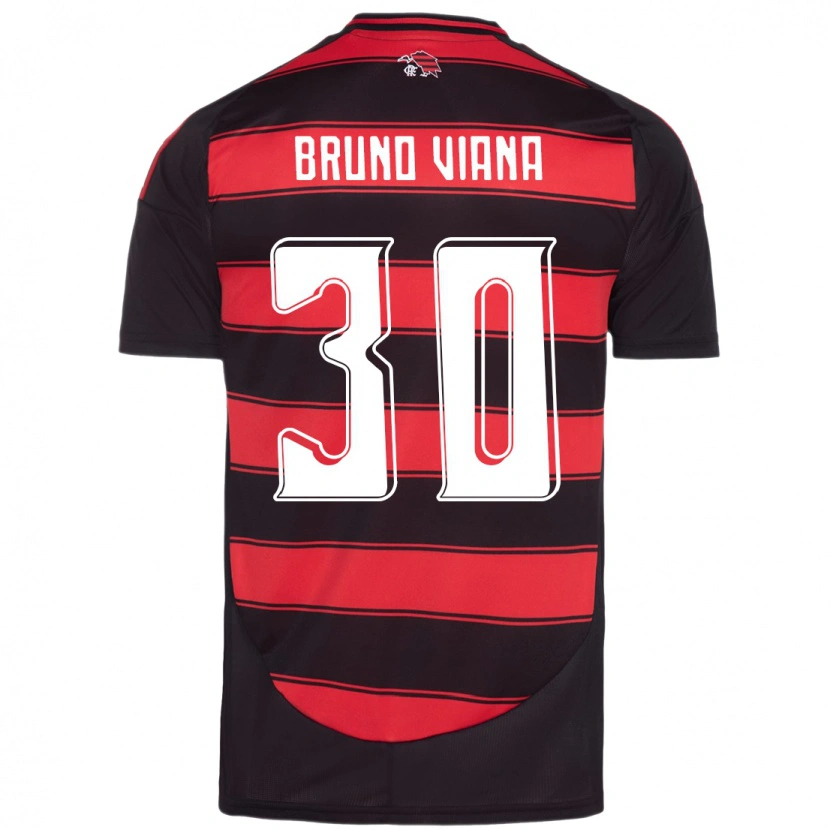 Danxen Kinder Bruno Viana #30 Rot Schwarz Heimtrikot Trikot 2025/26 T-Shirt