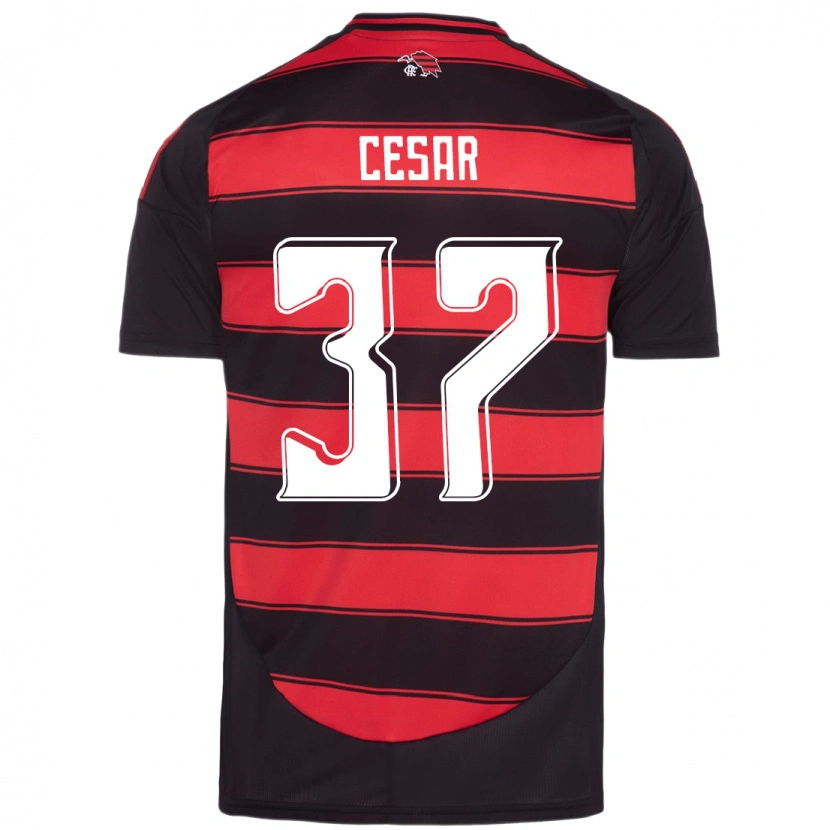 Danxen Kinder Cesar #37 Rot Schwarz Heimtrikot Trikot 2025/26 T-Shirt